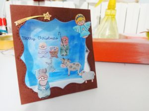 Mini-Card natalizia con presepio