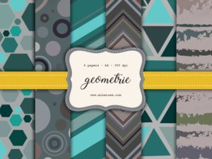 Geometrie – set di 6 immagini DIGITALI