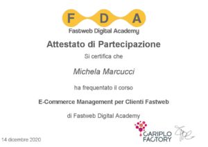 Fastweb Digital Academy: E-Commerce Management per Professionisti